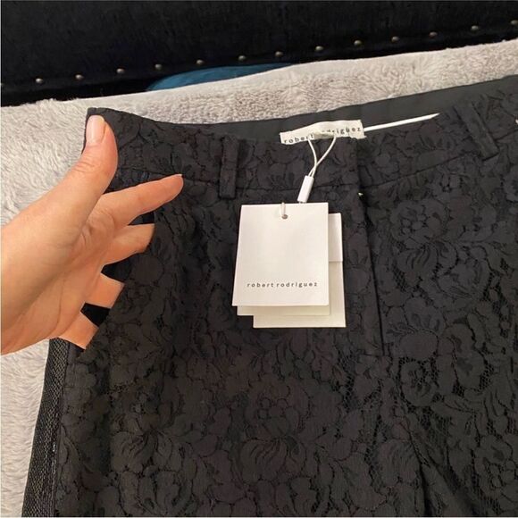 NWT Robert Rodriguez Elegant Black Lace Women's PantsUS4 - Picture 7 of 12